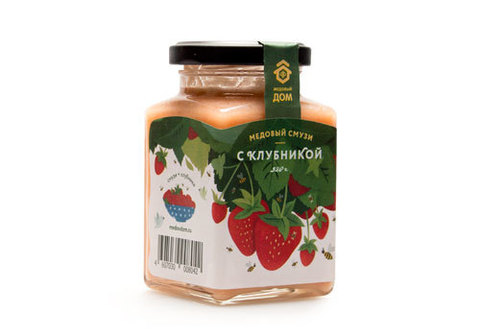 Медовый смузи "Медовый дом" клубника, 320г