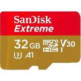 Флеш карта SanDisk microSDHC 32GB Class 10 UHS-I A1 V30 U3 Extreme (SD адаптер) 100MB/s