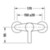 Duravit B.2 Смеситель для душа настенный с обратным клапаном, цвет: хром B24230000010