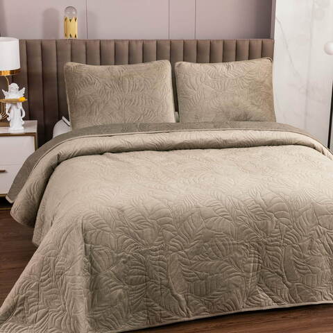 Покрывало 160х220 и наволочка 50х70 Sofi De MarkO Мелисса капучино