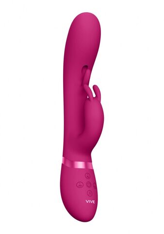 Розовый вибромассажер-кролик Tama - 23,2 см. - Shots Media BV Vive VIVE037PNK