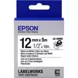 654024 Картридж EPSON с лентой LK-4WBQ (лента термоклейкая Iron on 12мм, Бел./Черн.)