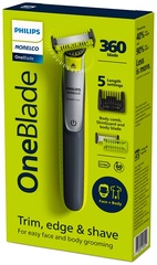 Бритва Philips Norelco эл. бритва OneBlade 360 Face and Body, черный