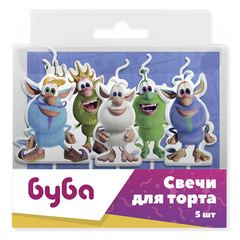 Свечи Буба  3,5*4,5 + 3,5 см, 5 шт. с держателем