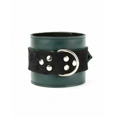 Оковы на ноги из натуральной кожи изумруд