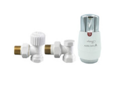 Комплект подключения термостатический VARIO Elegant 1/2-1/2 угл белый-хром