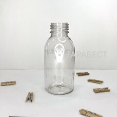 Флакон 100 мл пластик прозрачный круглый 28мм