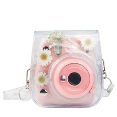 İnstax fotoaparat üzlüyü \ Instant Camera Case Mini 8, 9, 11  transparent flower