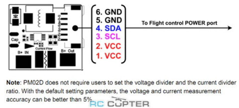 Модуль питания Holybro PM02D I2C (2-12S, 5.2V 3A) цифровой для Pixhawk 5X/6X