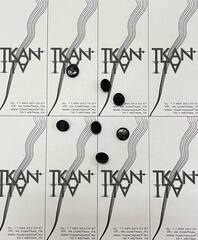 Пуговица обтяжная на ножке (Ткань/пластик, Черный атлас, 12)