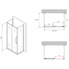 Abber Schwarzer Diamant AG30100BMH-S80BM-S80BM Душевой уголок, 100x80x195