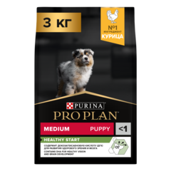 Pro Plan сухой корм для щенков (курица, рис) 3 кг