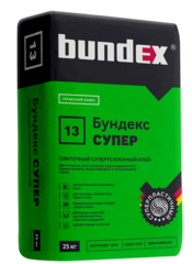 13 Клей плиточный суперусиленный Бундекс Супер (25 кг), аналог ЕК 4000, ЕК 5000