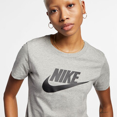 Женская теннисная футболка Nike Sportswear Essential W - dark grey heather/black