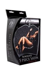 Бондажный набор из сатиновых лент Bordeaux 5 Piece Satin Bondage Set - 