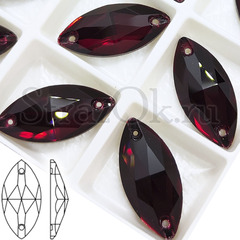 Купите стразы пришивные Navette Dark Garnet, темно-бордовые стразы для украшения бальных платьев