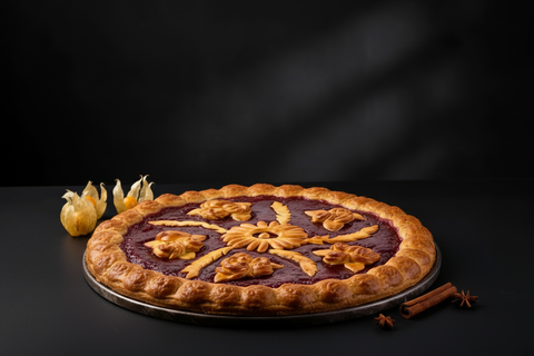 Пирог постный с брусникой от шефа, 1 шт.