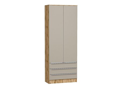 Шкаф двухстворчатый Стиль ШК-803 с ящиками Silky Grey Дуб Вотан
