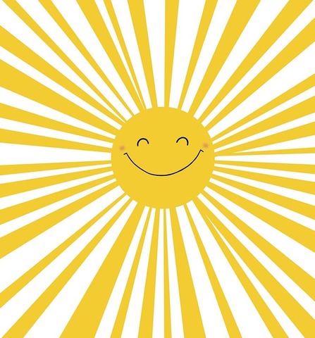 Открытка, Солнце, 12*13 см, 1 шт.