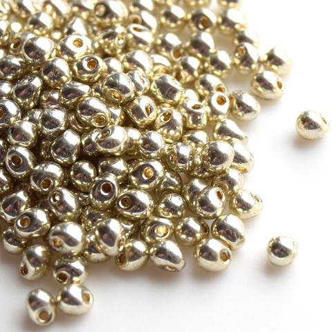 DP-4201 Бисер Миюки дропс гальванизированый под серебро /Miyuki drops Duracoat galvanized silver