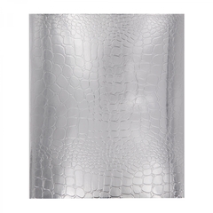 Тетрадь 48л., А5, клетка, Alingar "Silver Croco metallic", скрепка, дизайнерский картон, тиснение, блок офсет, 100% белизна