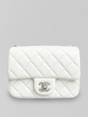 Сумка 1786 маленькая однотонная со стеганным рисунком в виде ромбов