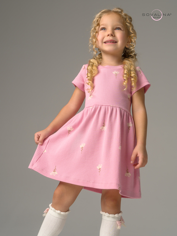 Платье Лето астра на пудре