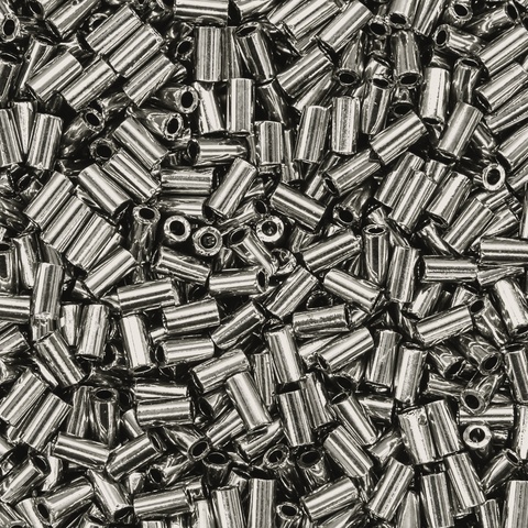 Японский бисер TOHO Bugle (стеклярус) 3mm (№711), металлизированный, непрозрачный глянцевый