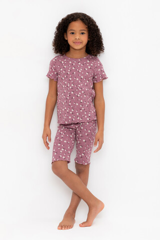 пижама  для девочки  К 1632/темная орхидея,цветочный танец