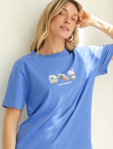 Футболка из премиального хлопка с авторским принтом  D49.098 (121703)