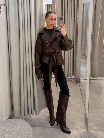 Куртка кожаная