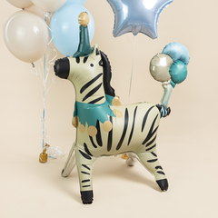 Связка гелиевых шаров с фигурой Зебра