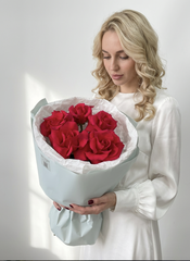 Малиновые французские розы (5шт)