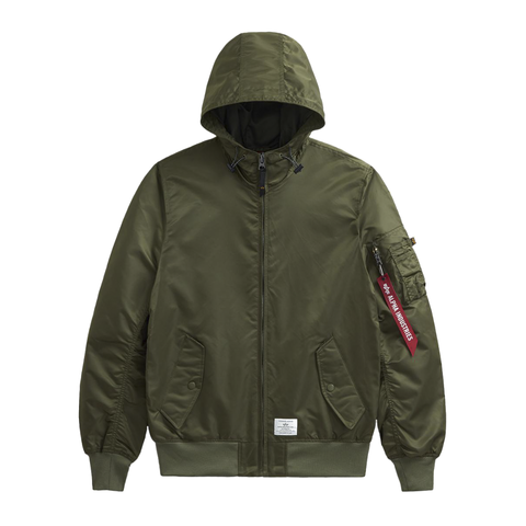 Бомбер Alpha Industries L-2B Hooded Gen II Green (Зелёный)