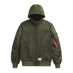 Бомбер Alpha Industries L-2B Hooded Gen II Green (Зелёный)