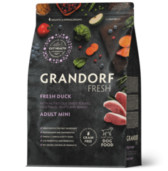 Сухой корм GRANDORF FRESH DOG Duck MINI утка с бататом для собак мелких пород, для особо аллергичных собак 1кг