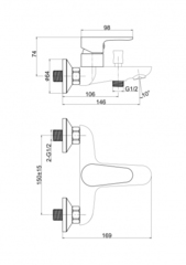 СМЕСИТЕЛЬ CERSANIA ДЛЯ ВАННЫ