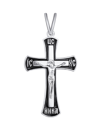 Крестик православный из серебра