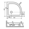 RGW 16180488-11 Душевой поддон полукруглый RGW STYLE P