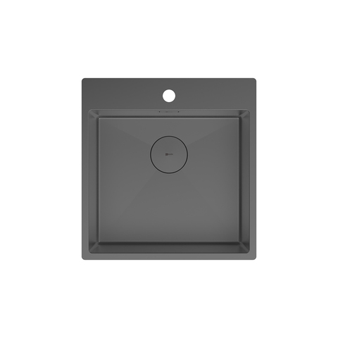 Lemark 9936107 JANGA 490 Мойка кухонная из нерж.стали цвет:графит, в комплекте крепеж, арматура сливная с прямоуг.переливом, сифон