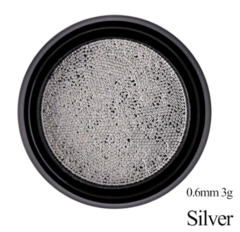 Бульонки металлические - серебро 0,6 мм (3 гр)