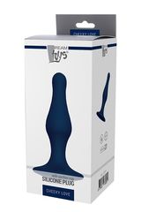 Синяя анальная пробка SILICONE PLUG LARGE - 15,6 см. - 