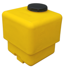 Бак промывной для сельхоз, коммунальной и спецтехники STERH AGRO 120 л.(53x53x61см;желтый) - арт.555102