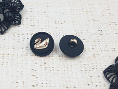 Пуговицы костюмные, d 1,8 см, чёрный