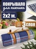 Картинка покрывало для пикника Skully WQ-blanket-wp blue-cells - 1