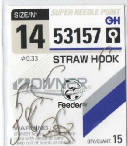 53157 № 14 Крючки OWNER Straw Hook-Brown/ продажа от 5 уп.