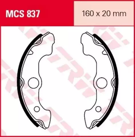 Колодки тормозные барабанные MCS837