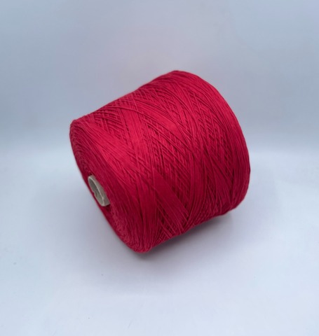 Бобинная пряжа (пр.Италия), art.Cotone, 350м/100 гр. 100%Хлопок, цвет-Красный , арт.34835