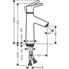 Смеситель для раковины однорычажный Hansgrohe Talis S 72023000