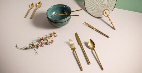 Набор столовых приборов 24шт Herdmar Desiree Gold 102 золотой